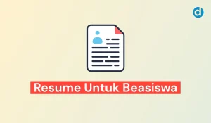 Resume Untuk Beasiswa