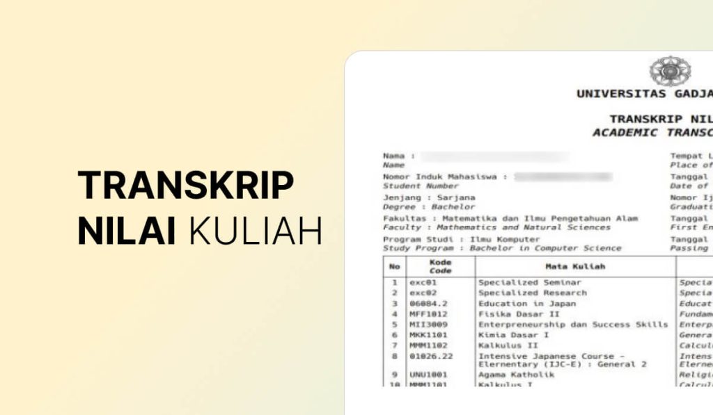 TRANSKRIP NILAI KULIAH