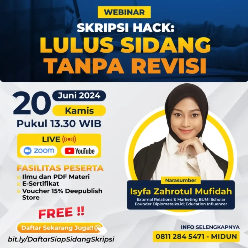 webinar skripsi lulus sidang tanpa revisi