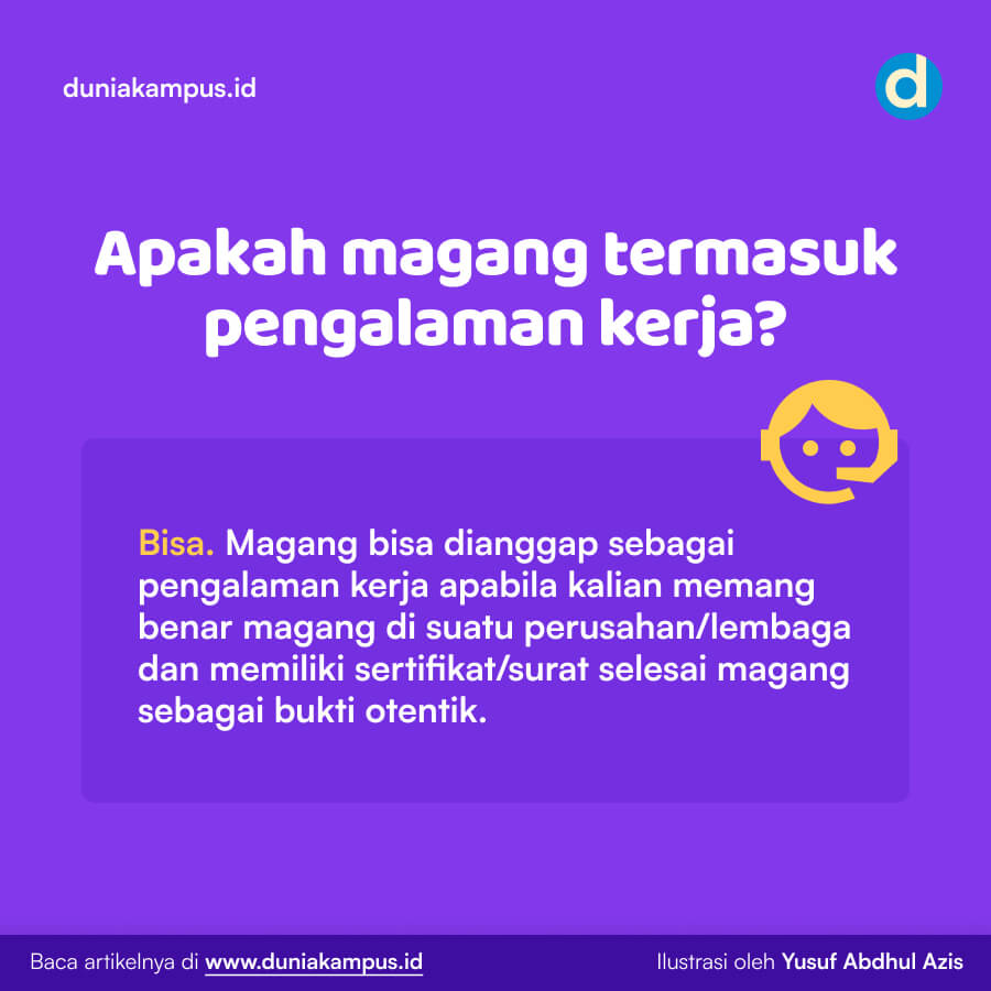 Apakah magang termasuk pengalaman kerja - infografis